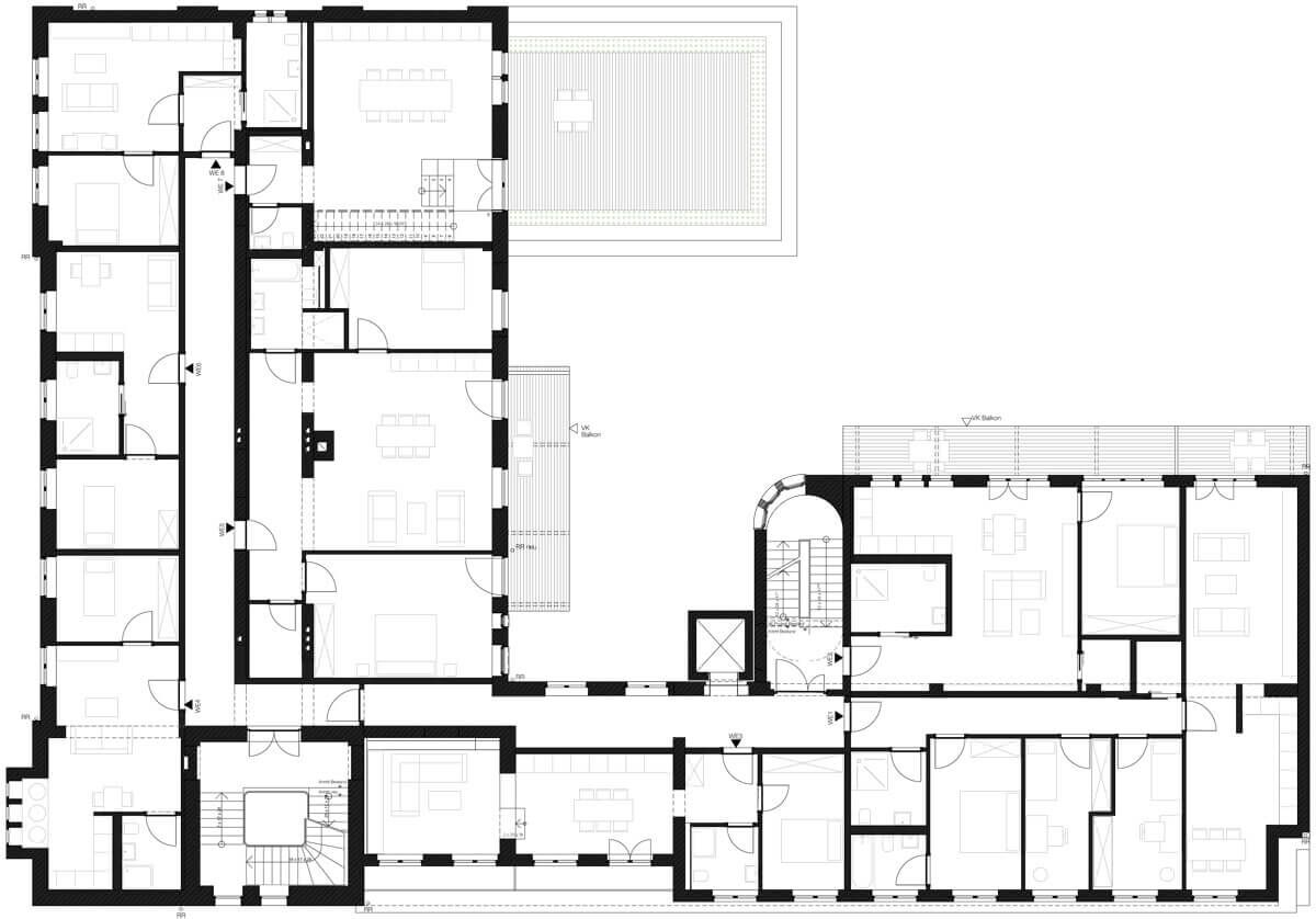 Alte Post Hörde_Grundriss Obergeschoss